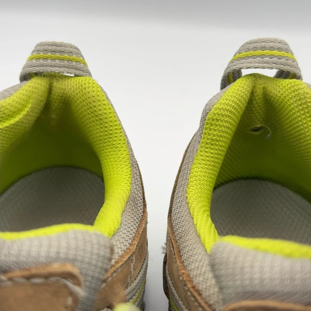 Keen Voyageur Hiking Shoes Brown Lime Green Leather Mesh Men 8 Women 9.5 EU 40.5